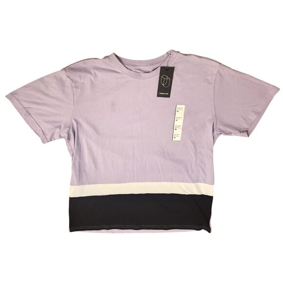 Original Use Light Purple Colorblock Cotton Blend T-Shirt Size Medium - Picture 1 of 6